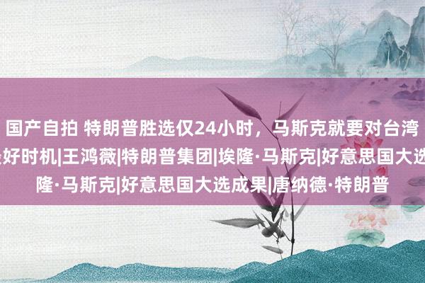 国产自拍 特朗普胜选仅24小时，马斯克就要对台湾下手？自若军等来最好时机|王鸿薇|特朗普集团|埃隆·马斯克|好意思国大选成果|唐纳德·特朗普